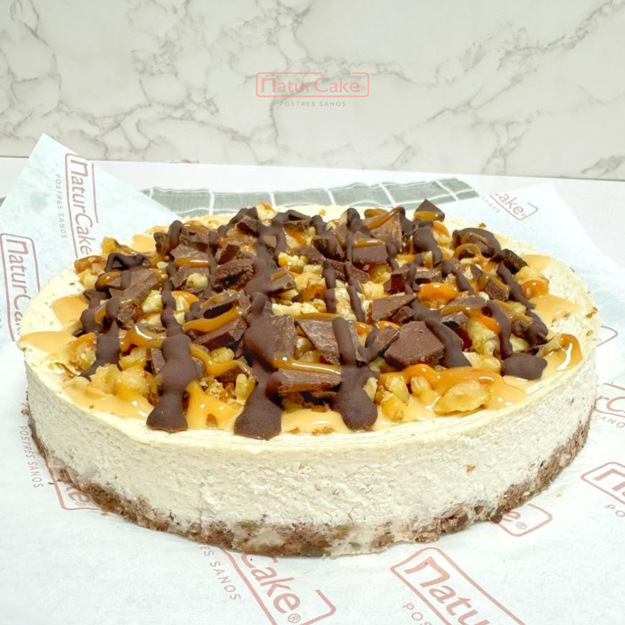 Cheesecake tortuga vegano grande (10 porciones).