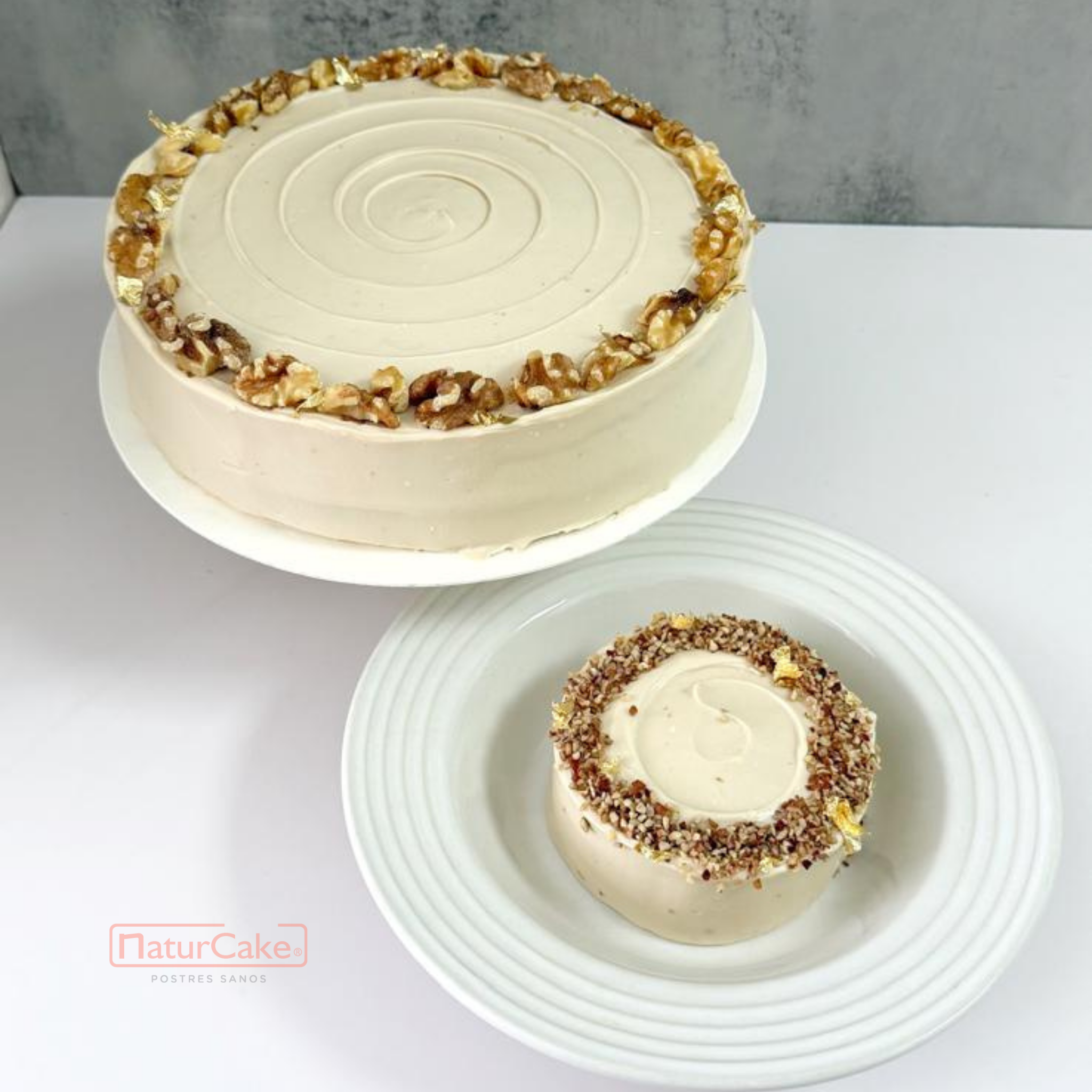 Pastel de zanahoria vegano individual